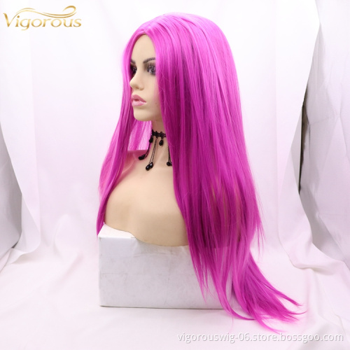Vigorous cheap synthetic wigs long hair with lowest price wholesale synthetic non lace front wig cosplay for black women